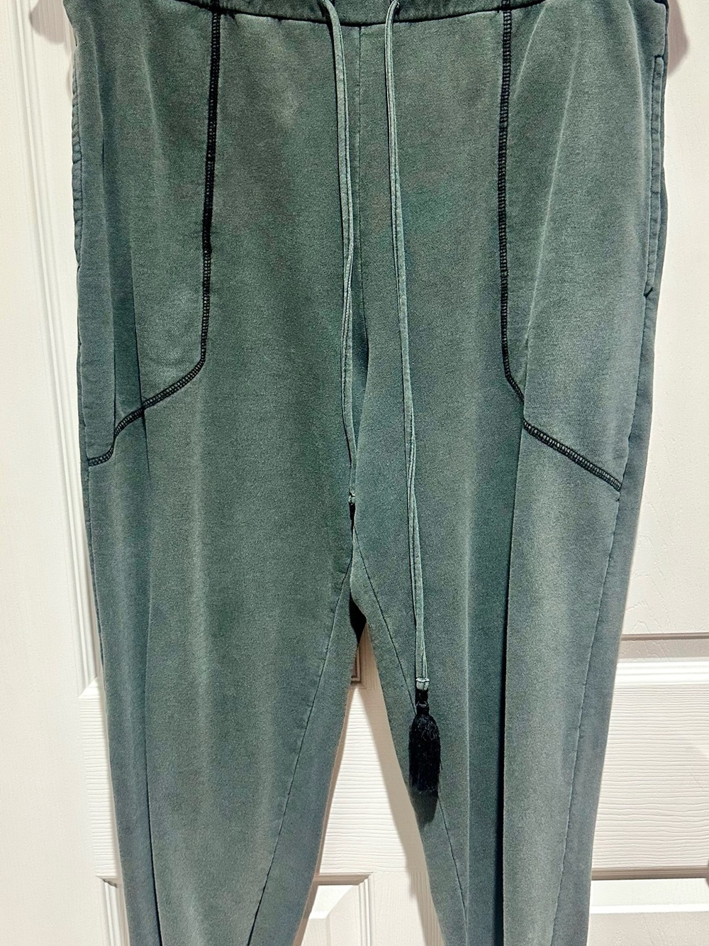 7 For All Mankind High Rise Jogger Pants- Faded Black